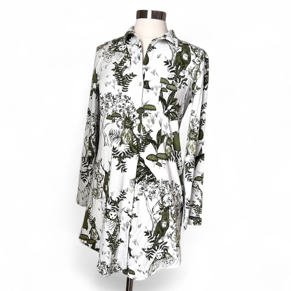 The Cat's Pajamas Woodside Pima Knit Night Shirt Size Small MSRP $96 - Picture 16 of 16